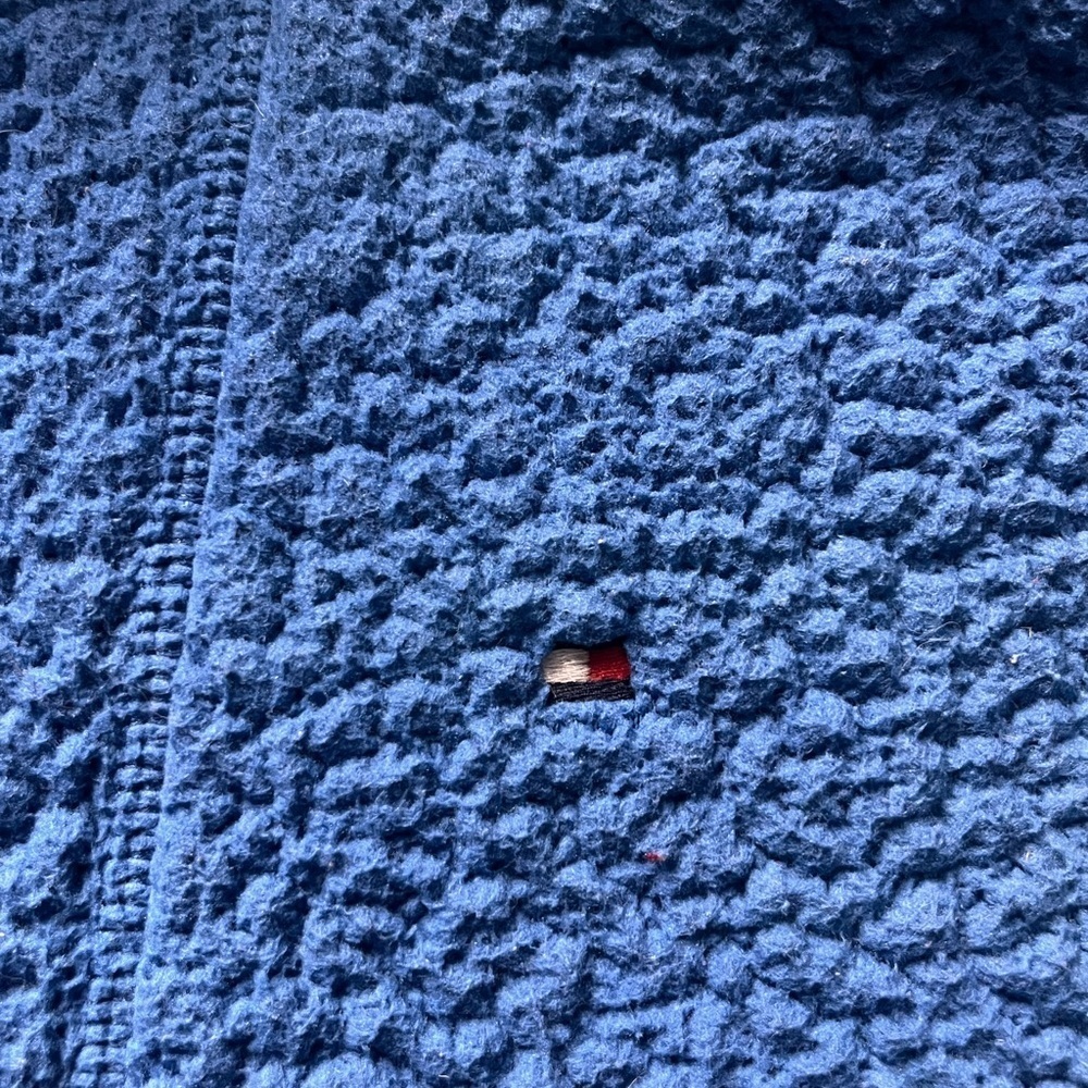 Tommy Hilfiger fleece quarter zip Blue Sweater - Picture 5 of 6